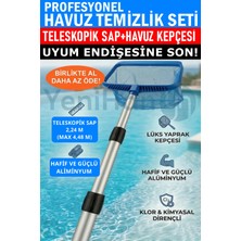 Ekonef Profesyonel Havuz Temizlik Seti - Teleskopik Sap + Lüks Havuz Kepçesi (2'si 1 Arada Tam Uyumlu Set)