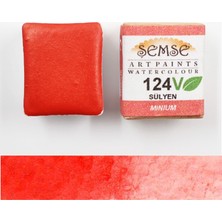 Şemse - 124V Sülyen - El Yapımı Doğal Sulu Boya - Vegan Serisi - Yarim Tava - Profesyonel