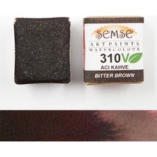 Şemse - 310V Acı Kahve - El Yapımı Doğal Sulu Boya - Vegan Serisi - Yarim Tava - Profesyonel