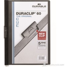 Durable Duraclip 60 Sayfa Kapasiteli Sıkıştırmalı Dosya (2209) Siyah
