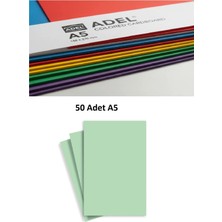 KarmaOfis 160 gr A5 Pastel Yeşil Fon Kartonu 50 Adet