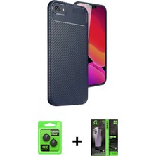 Marsilyan™- iPhone 16E Kılıf Eksen Form Prime - Şeffaf 360 Full Body Arka Koruyucu + Raze Metal Kamera Lens - Sh