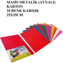 Masis Karmaofis 25X35 cm Metalik Kağıt 10'lu Karışık Renk