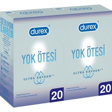 Durex Yok Ötesi Ultra Kaygan 40’lı Avantaj Paket Şeffaf Doğal Kauçuk Lateks Prezervatif