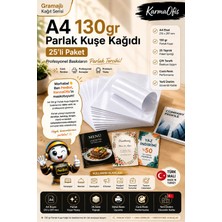 KarmaOfis Beyaz A4 130 gr Parlak Kuşe Kağıdı 25 Adet | Canlı Renkler ve Profesyonel Baskı Kalitesi