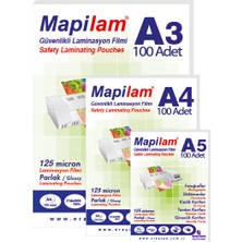 Mapilam A4 Parlak Laminasyon Filmi 150 Mic 100 Adet Güvenlikli Laminasyon Fonksiyonu