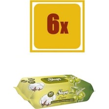 Sleepy Zeytinyağlı Islak Havlu Mendil 90'lı x 6 (540 Yaprak) Ferahlatıcı Doğal Koku