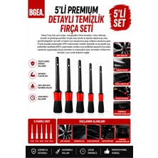Bgea Oto Araç Detaylı Temizlik Fırça Seti 5'li Fırça Takımı