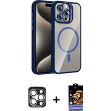 Marsilyan™- iPhone 15 Pro Max Kılıf Yadigar Asil Koleksiyonu - Siyah Buffer Hayalet Cam Ekran Koruyucu + Pvd Metal Kamera Lens - Gs