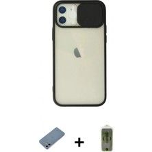 Marsilyan™- iPhone 12 Kılıf Vadi Çizgi - Siyah Joko Magic 5d Hayalet Cam + Shine Kamera Lens Koruma Cam - Sabe