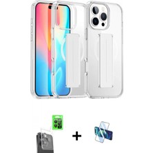 Marsilyan™- iPhone 16 Pro Kılıf Nova Işık Koleksiyonu - Siyah 3D Antistatik Seramik Nano Ekran Koruyucu + Raze Metal Kamera Lens - Sh