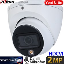 Dahua (HAC-HDW1209TLM-IL-A-028B-S3) 2mp 2.8mm Full Color Sesli IP67 Metal Hdcvı Dome Kamera