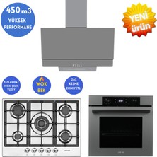 Eminçelik ve Afm Tech Markalı / Grıe  Antrasit-Gri  Ankastre Set ( 22 380 Inox + FM7710 + FM3407 )