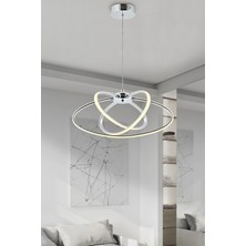 UltraMint Krom 3'lü Sarkıt Modern LED Avize, Salon ve Oturma Odası Aydınlatması