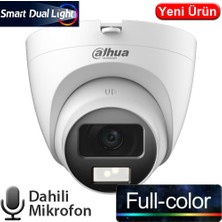Dahua (HAC-T1A21-U-IL-A) 2mp 2.8mm 4ın1 Dah. Mik. Smart Dual LED Full Color Hdcvı Dome KAM-30MT