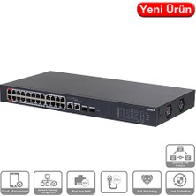 Dahua (CS4228-24GT-240) 28X 10/100/1000 24XPOE 240W +2sfp Cloud Yönetılır Swtch