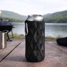 Mottopi Elmas Desenli Bira Kılıfı,Bira Çorabı ,İçecek Kılıfı,Biranız Isınmasın Eliniz Üşümesin Gizli 500 ml Şişe Teneke Termos Kılıf-SİYAH