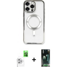 Marsilyan™- iPhone 16 Pro Kılıf Nova Işık Özel Seri - Siyah 360 Mat Full Body Arka Koruyucu + Raze Metal Kamera Lens - Bz