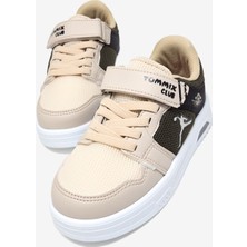 Tonny Black Çocuk Unisex Bej Haki Siyah Kauçuk Taban Cırtlı Işıklı Sneaker