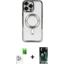 Marsilyan™- iPhone 16 Pro Kılıf Nova Işık Özel Seri - Siyah 360 Mat Full Body Arka Koruyucu + Raze Metal Kamera Lens - Bz