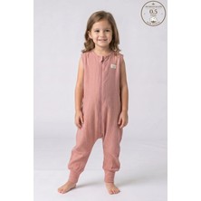 Cantoy Müslin Kız Çocuk Uyku Tulumu 2 Katlı 0.5 Tog  - %100 Pamuk Nefes Alabilen Kumaş 3-11 Yaş