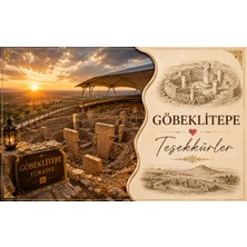 Papelia Göbeklitepe Temalı Teşekkür Kartı | 200 gr Mat Fotoğraf Kağıdı | Ultra Gerçekçi Baskı | Hediyelik Paket ve Sipariş Teşekkür Kartı
