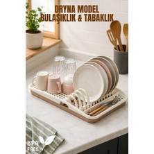 Nandy Home Dryna Bulaşıklık & Tabaklık - Su Tahliyeli - Tepsili - 44X30 cm