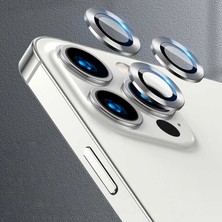 Case 4U iPhone 13 Pro Max Uyumlu C4U Cl-07 Kamera Lens Koruyucu-Gümüş