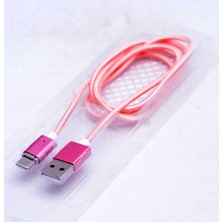 Case 4U Rose Gold Metal Manyetic Uçlu Lightning USB Kablo