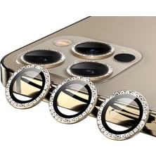 Case 4U iPhone 11 Pro Uyumlu C4U Cl-06 Kamera Lens Koruyucu-Gold