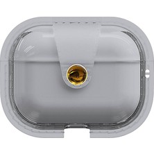 Case 4U Airpods Pro 2 Uyumlu C4U Airbag 33 Darbelere Karşı Dayanıklı Magnetik Kılıf-Gri