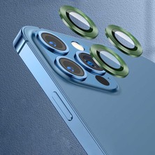 Case 4U iPhone 12 Pro Uyumlu C4U Cl-07 Kamera Lens Koruyucu-Koyu Yeşil