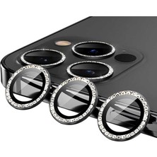 Case 4U iPhone 13 Pro Uyumlu C4U Cl-06 Kamera Lens Koruyucu-Siyah