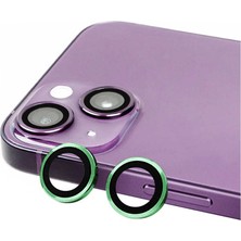 Case 4U iPhone 14 Uyumlu C4U Cl-07 Kamera Lens Koruyucu-Açık Yeşil