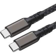 Case 4U Siyah 2.jenerasyon Type-C To Type-C Usb3.2 Pd Data Kablosu 100W 20GBPS 4K@60Hz 1 Metre