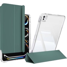 Case 4U ​​apple iPad Pro 13 2025 M5 Kılıf Magnetik Ayrılabilen Airbagli Zore Sliding Tablet Kılıfı - Koyu Ye