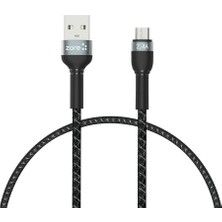 Case 4U Siyah Shira Serisi Micro USB Kablo 30 cm