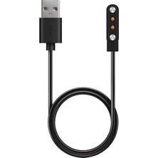 Case 4U Siyah Haylou Solar LS05 Akıllı Saat USB Şarj Kablosu