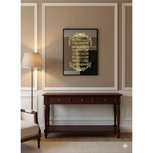 Simidil Design Nur-U Kelam Ayetel Kürsi Işıklı Dekoratif Ayna Tablo Lazer Kumlama Dekoratif Gece Lambası 50X35CM