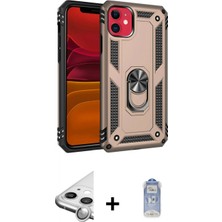 Marsilyan™- iPhone 11 Kılıf Ahenk Klasik Koleksiyonu - Siyah Joko Magic 5d Cam + Raze Metal Kamera Lens - Gs