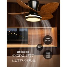 Kendal Elektrik K2 KCF311 Dekoratif Tavan Vantilatör Koyu Ahşap 30 Watt 28’’