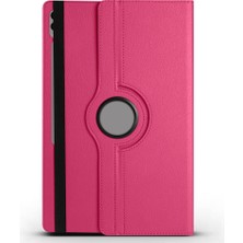 Case 4U Galaxy Tab S9 Ultra SM-X910 Uyumlu C4U Dönebilen Standlı Kılıf-Pembe Koyu