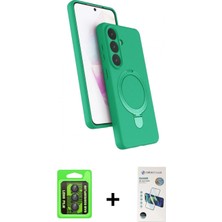 Marsilyan™- Galaxy S26 Plus Kılıf Iz Işık Koleksiyonu - Siyah 3D Antistatik Seramik Nano Ekran Koruyucu + Raze Metal Kamera Lens - Sh