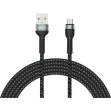 Case 4U Siyah Shira Serisi Micro USB Kablo 3 Metre