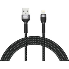 Case 4U Siyah Shira Serisi Lightning USB Kablo 2 Metre