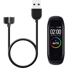 Case 4U Siyah Xiaomi Mi Band 5 USB Şarj Kablosu