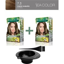 Sea Color 2'li Natural Effect Set Boya Amonyaksız 7.3 Fındık Kabuğu, Boya Tası ve Fırça Hediye!