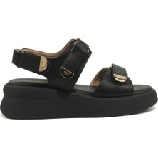 Nine West Hernan Siyah Kadın Kalın Taban Sandalet