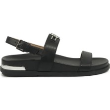 Nine West Ronı Siyah Kadın Düz Sandalet