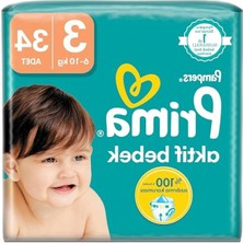Die Grup Prima Bebek Bezi Aktif Bebek 3 Beden 34 Adet Standart Paket